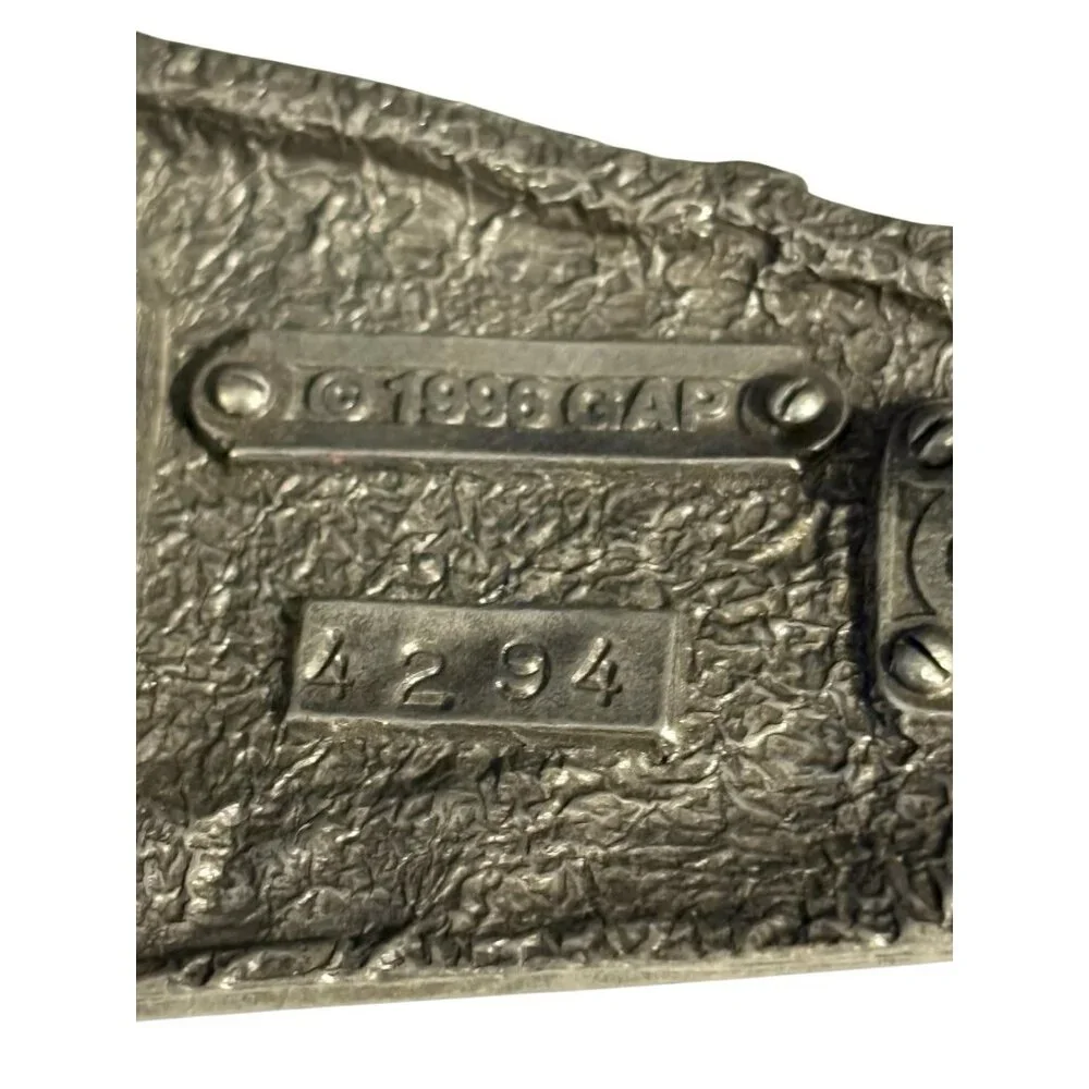 Train Belt Buckle Vintage Great American Products 1996 USA Pewter Santa Fe READ!